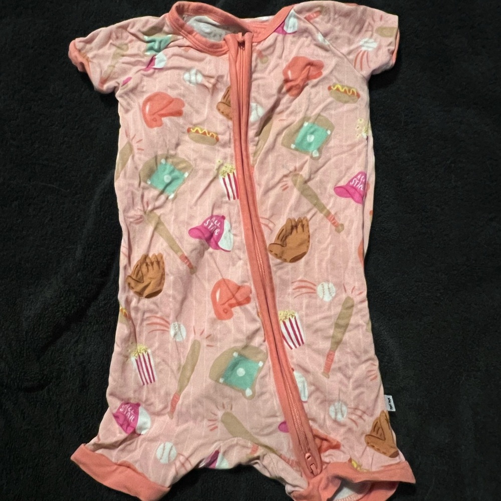 Little Sleepies Pink Baby Romper